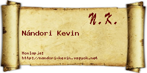 Nándori Kevin névjegykártya